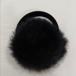 Surell Black Rabbit Fur Earmuffs
